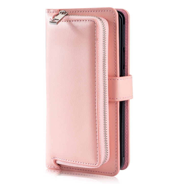For Galaxy S9 Plain Texture Zipper Horizontal Flip Leather Case with Card Slots & Wallet Function