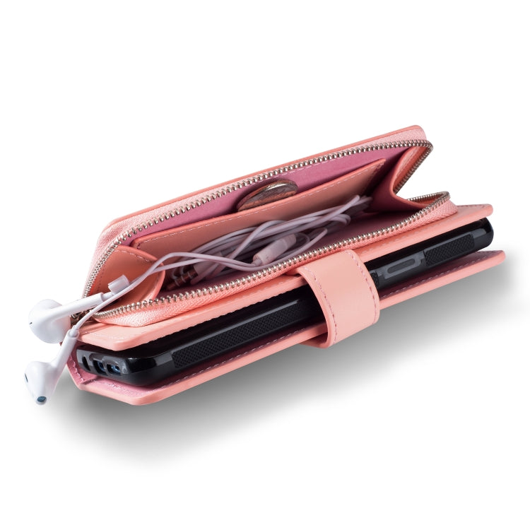 For Galaxy S9 Plain Texture Zipper Horizontal Flip Leather Case with Card Slots & Wallet Function