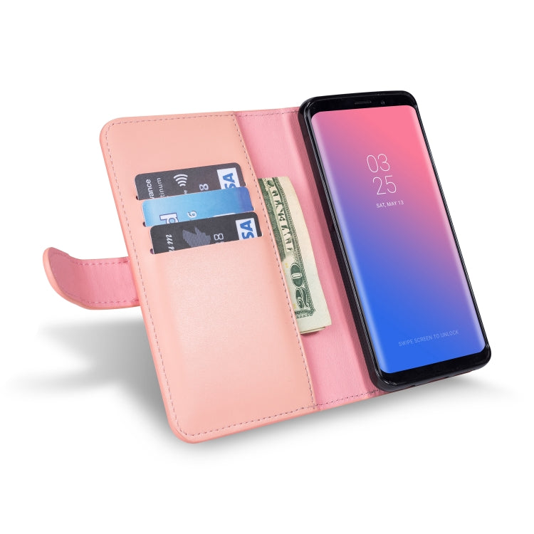 For Galaxy S9 Plain Texture Zipper Horizontal Flip Leather Case with Card Slots & Wallet Function