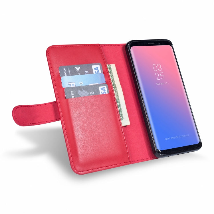 For Galaxy S9 Plain Texture Zipper Horizontal Flip Leather Case with Card Slots & Wallet Function