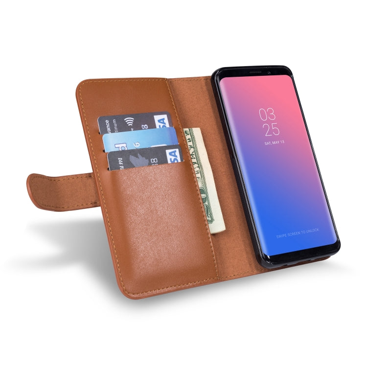 For Galaxy S9 Plain Texture Zipper Horizontal Flip Leather Case with Card Slots & Wallet Function