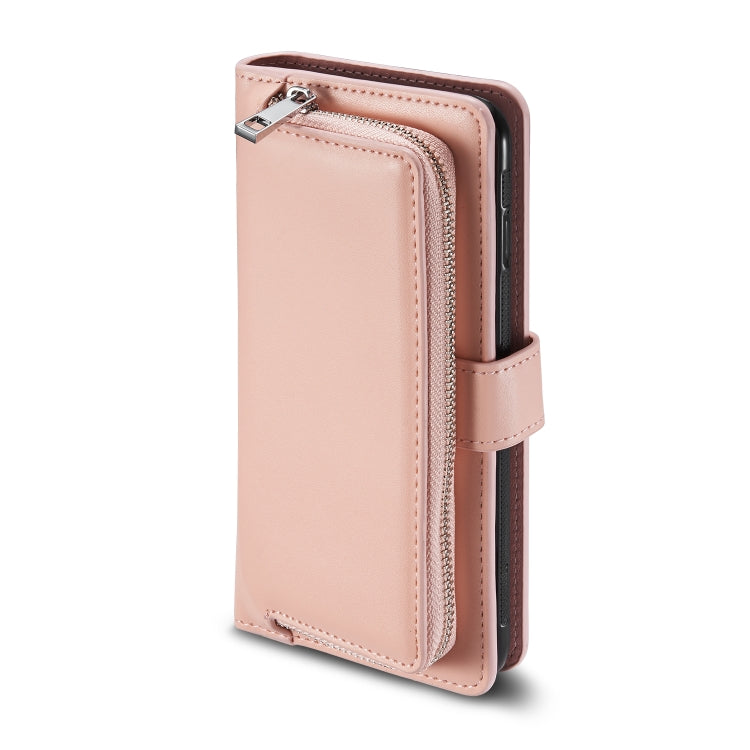 For iPhone 11 Plain Texture Zipper Horizontal Flip Leather Case with Card Slots & Wallet Function
