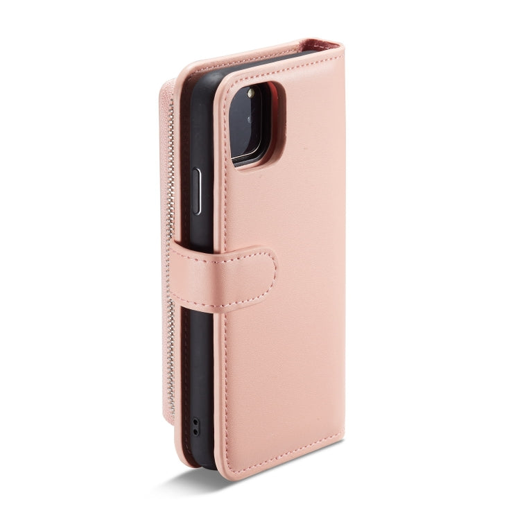 For iPhone 11 Plain Texture Zipper Horizontal Flip Leather Case with Card Slots & Wallet Function