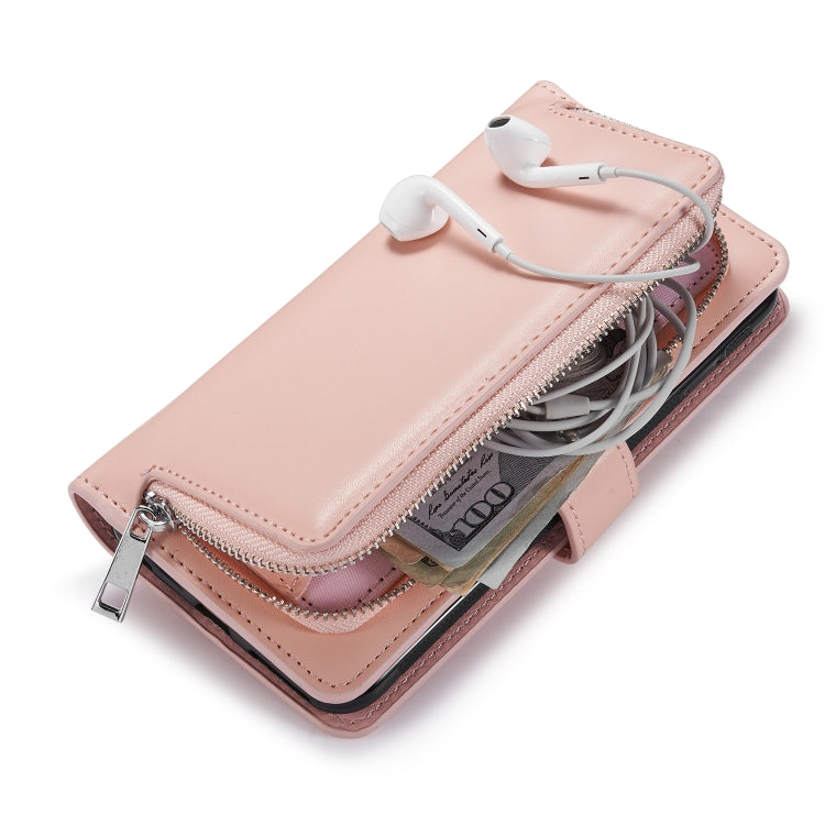 For iPhone 11 Plain Texture Zipper Horizontal Flip Leather Case with Card Slots & Wallet Function