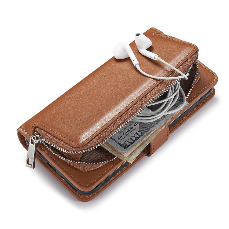 For iPhone 11 Plain Texture Zipper Horizontal Flip Leather Case with Card Slots & Wallet Function