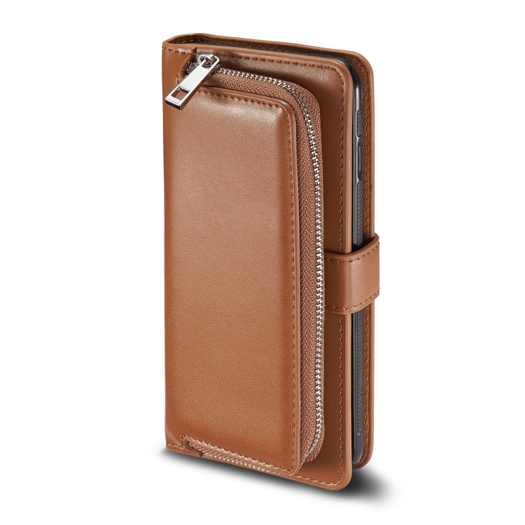 For iPhone 11 Pro Plain Texture Zipper Horizontal Flip Leather Case with Card Slots & Wallet Function