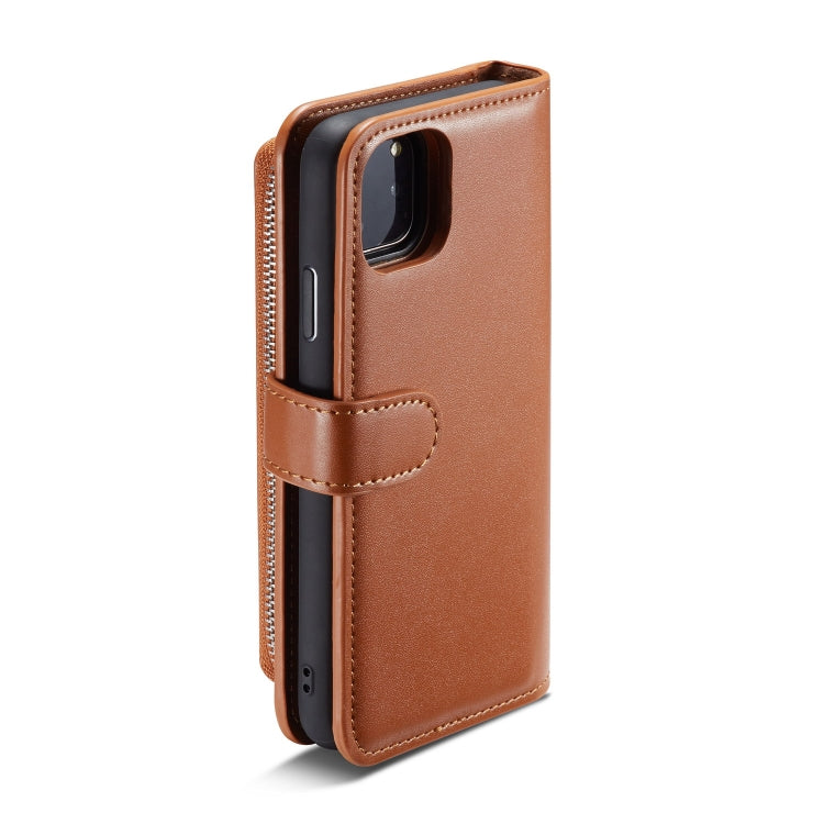 For iPhone 11 Pro Plain Texture Zipper Horizontal Flip Leather Case with Card Slots & Wallet Function