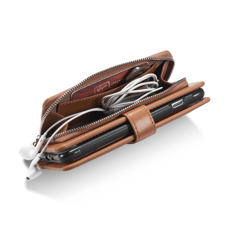 For iPhone 11 Pro Plain Texture Zipper Horizontal Flip Leather Case with Card Slots & Wallet Function