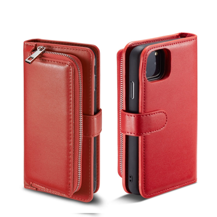 For iPhone 11 Pro Max Plain Texture Zipper Horizontal Flip Leather Case with Card Slots & Wallet Function