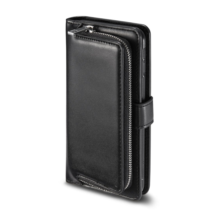 For iPhone 11 Pro Max Plain Texture Zipper Horizontal Flip Leather Case with Card Slots & Wallet Function
