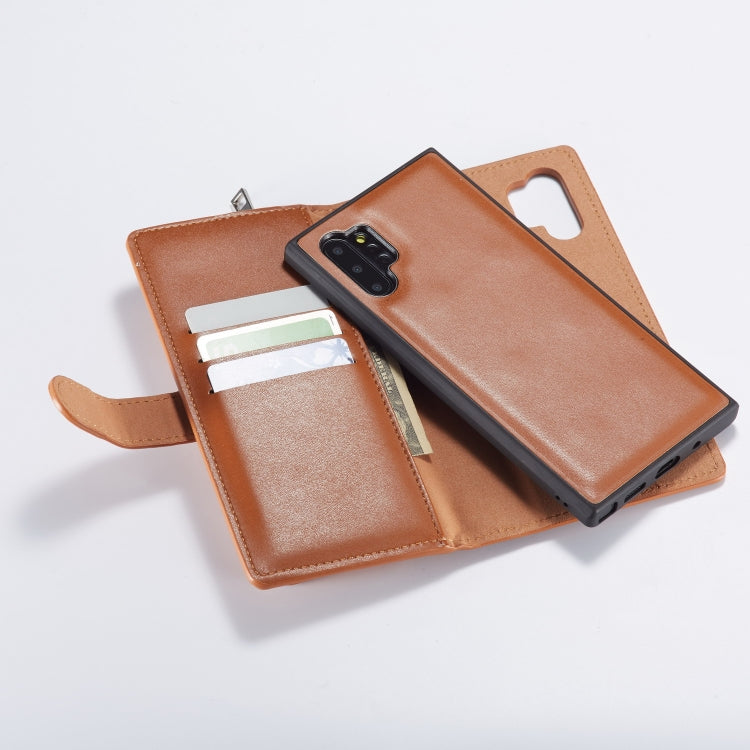 For Galaxy Note 10 Plain Texture Zipper Horizontal Flip Leather Case with Card Slots & Wallet Function