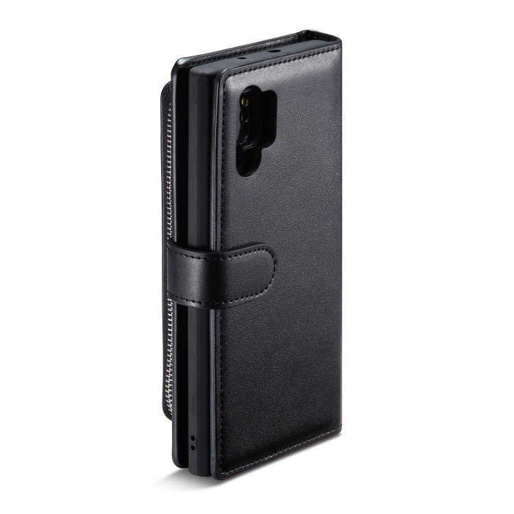 For Galaxy Note 10 Plain Texture Zipper Horizontal Flip Leather Case with Card Slots & Wallet Function
