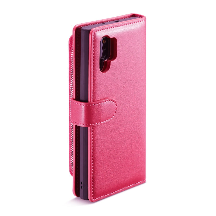 For Galaxy Note 10 Plus Plain Texture Zipper Horizontal Flip Leather Case with Card Slots & Wallet Function