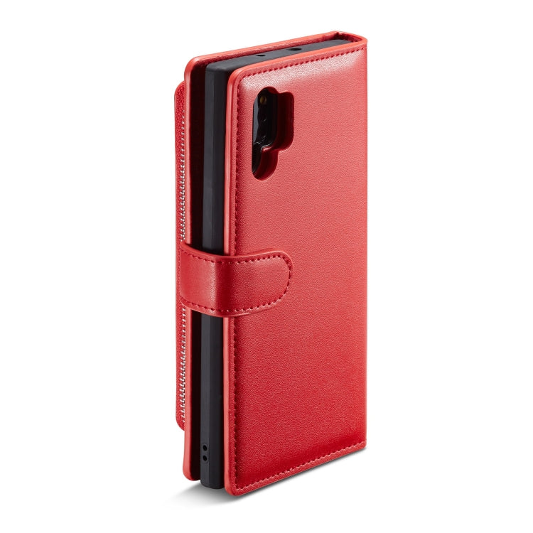 For Galaxy Note 10 Plus Plain Texture Zipper Horizontal Flip Leather Case with Card Slots & Wallet Function