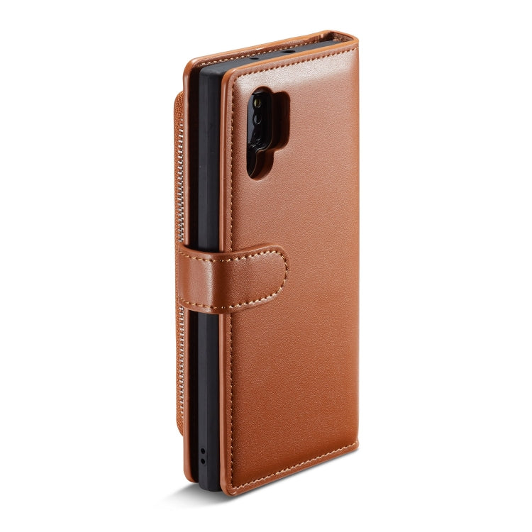 For Galaxy Note 10 Plus Plain Texture Zipper Horizontal Flip Leather Case with Card Slots & Wallet Function