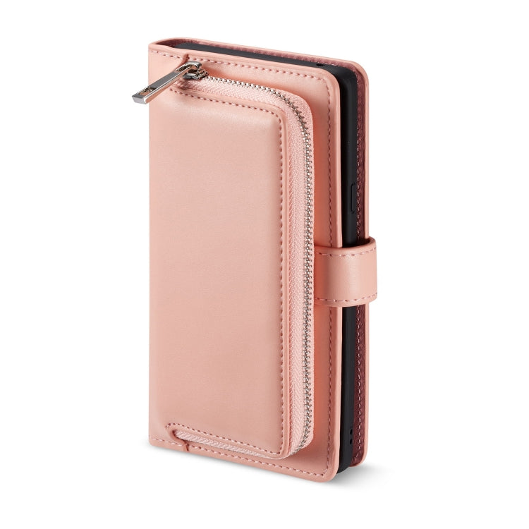 For Galaxy S10 Plain Texture Zipper Horizontal Flip Leather Case with Card Slots & Wallet Function