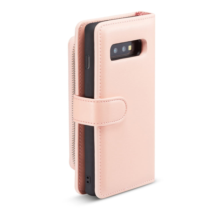For Galaxy S10 Plain Texture Zipper Horizontal Flip Leather Case with Card Slots & Wallet Function