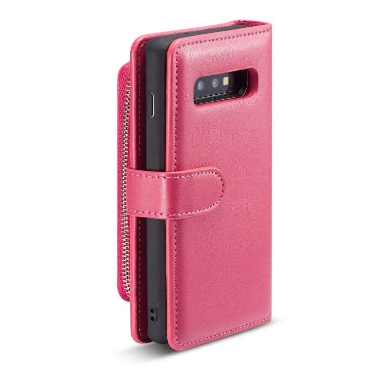 For Galaxy S10 Plain Texture Zipper Horizontal Flip Leather Case with Card Slots & Wallet Function