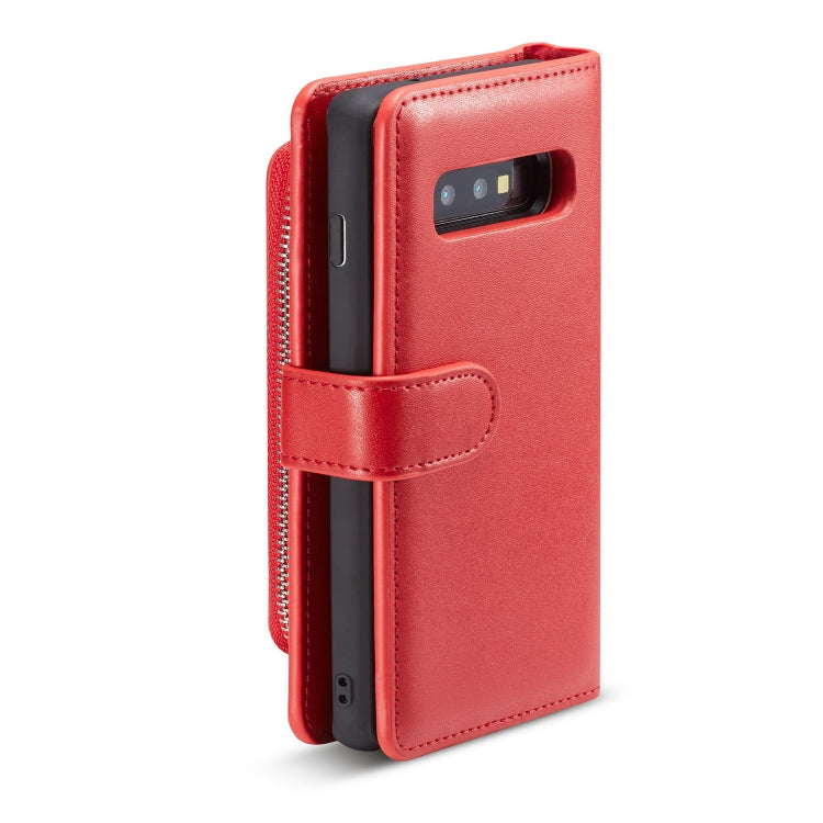 For Galaxy S10 Plain Texture Zipper Horizontal Flip Leather Case with Card Slots & Wallet Function