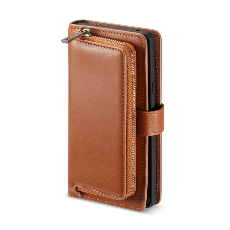For Galaxy S10 Plain Texture Zipper Horizontal Flip Leather Case with Card Slots & Wallet Function
