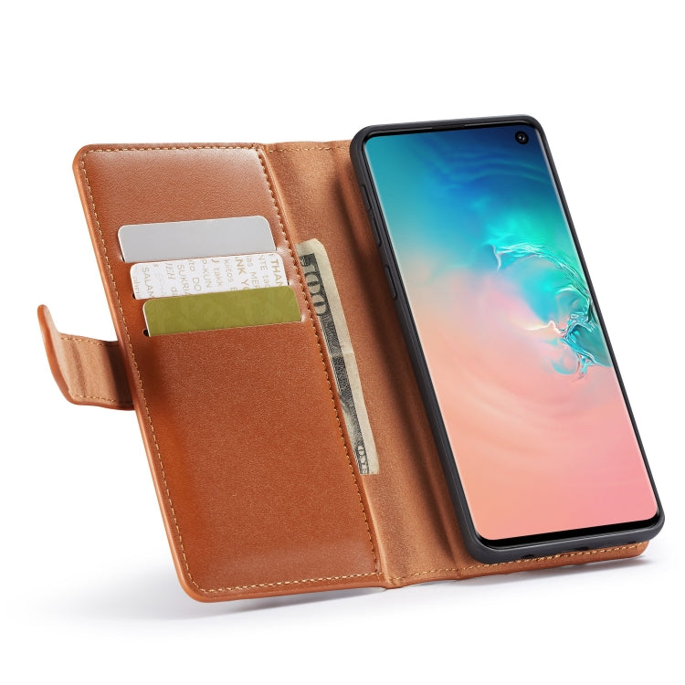 For Galaxy S10 Plain Texture Zipper Horizontal Flip Leather Case with Card Slots & Wallet Function