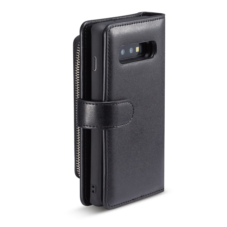 For Galaxy S10 Plain Texture Zipper Horizontal Flip Leather Case with Card Slots & Wallet Function