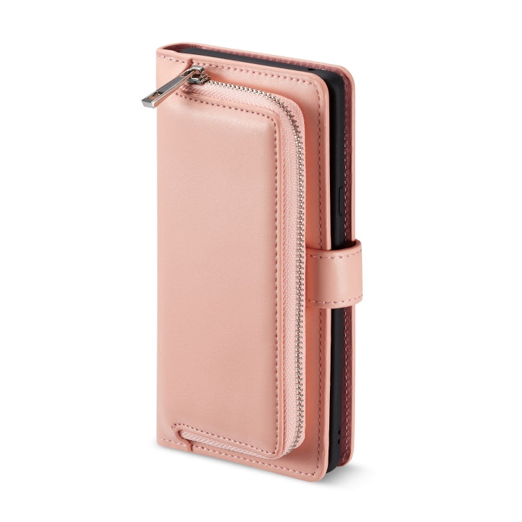 For Galaxy S10 Plus Plain Texture Zipper Horizontal Flip Leather Case with Card Slots & Wallet Function