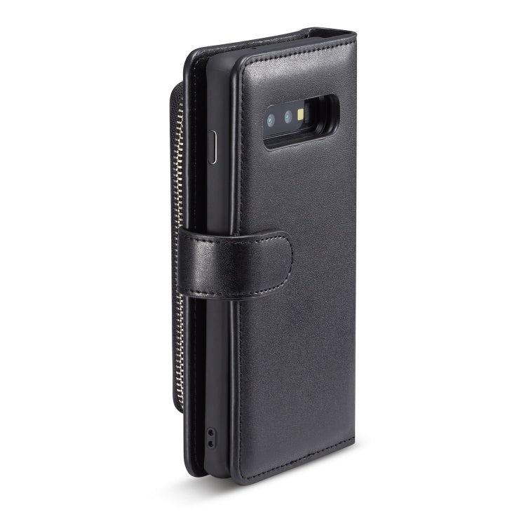 For Galaxy S10 Plus Plain Texture Zipper Horizontal Flip Leather Case with Card Slots & Wallet Function