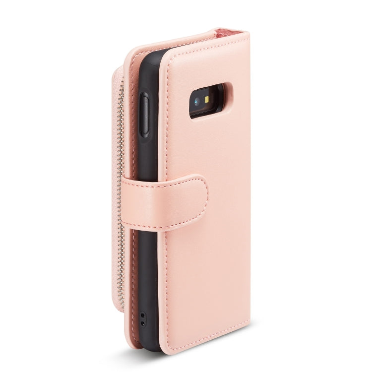For Galaxy S10 Lite Plain Texture Zipper Horizontal Flip Leather Case with Card Slots & Wallet Function