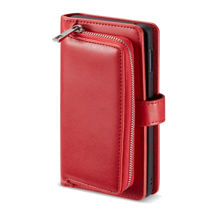 For Galaxy S10 Lite Plain Texture Zipper Horizontal Flip Leather Case with Card Slots & Wallet Function