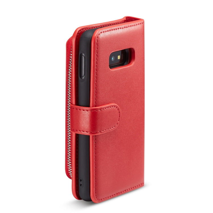 For Galaxy S10 Lite Plain Texture Zipper Horizontal Flip Leather Case with Card Slots & Wallet Function