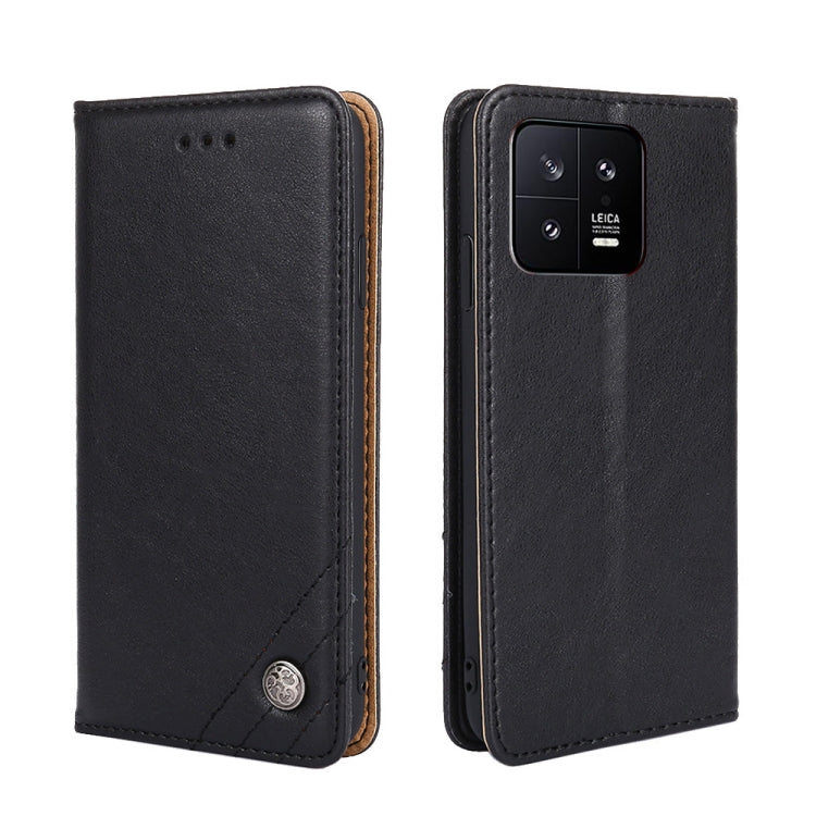 For Xiaomi 13 Non-Magnetic Retro Texture Flip Leather Phone Case