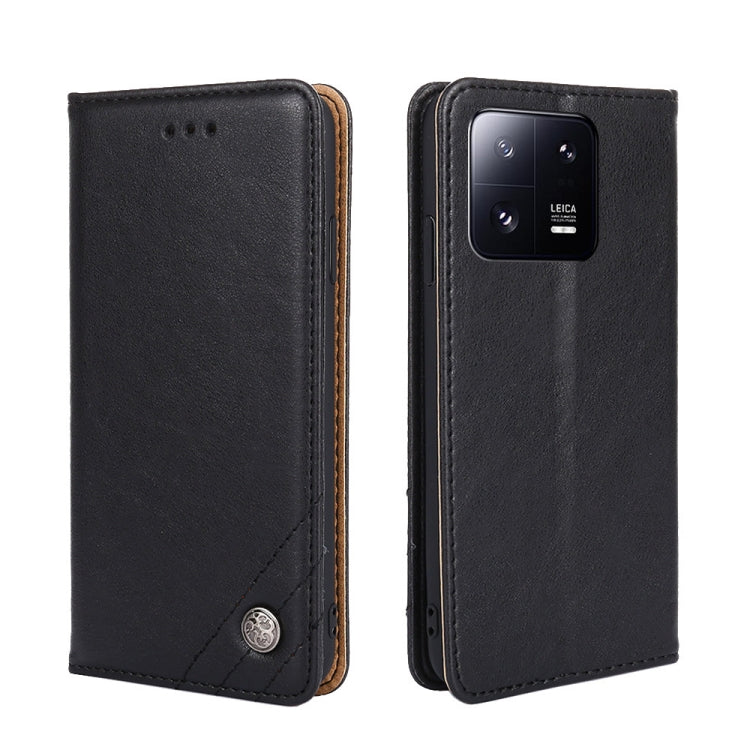 For Xiaomi 13 Pro Non-Magnetic Retro Texture Flip Leather Phone Case