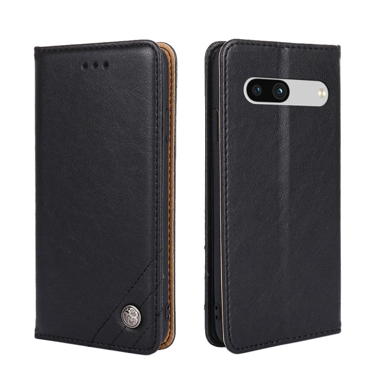 For Google Pixel 7a Non-Magnetic Retro Texture Flip Leather Phone Case
