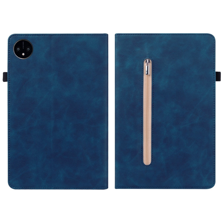 For Huawei MatePad Pro 11 2022 Skin Feel Solid Color Zipper Leather Tablet Case