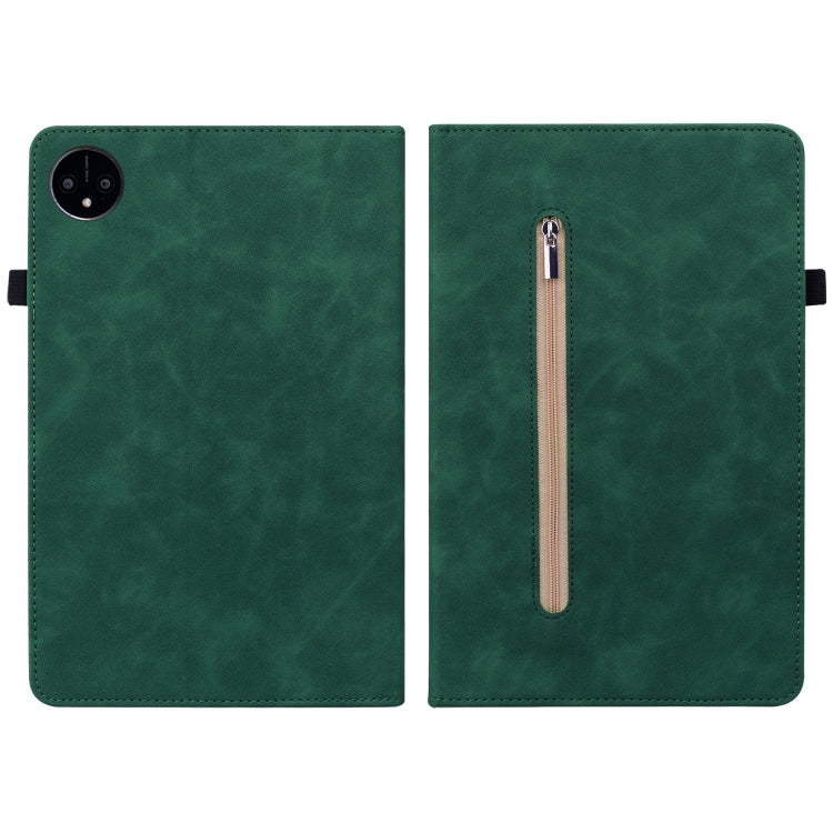 For Huawei MatePad Pro 11 2022 Skin Feel Solid Color Zipper Leather Tablet Case