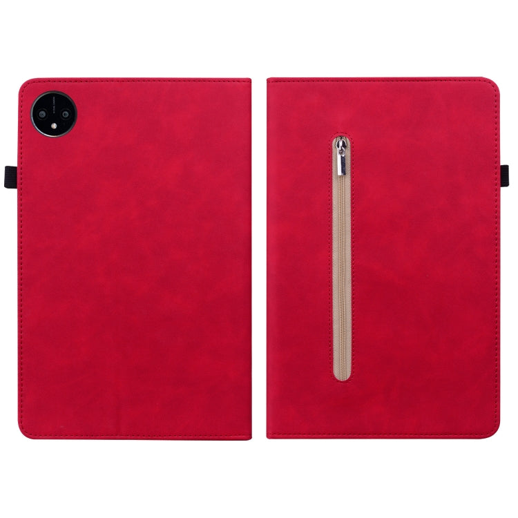 For Huawei MatePad Pro 11 2022 Skin Feel Solid Color Zipper Leather Tablet Case