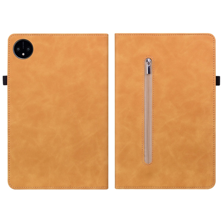 For Huawei MatePad Pro 11 2022 Skin Feel Solid Color Zipper Leather Tablet Case