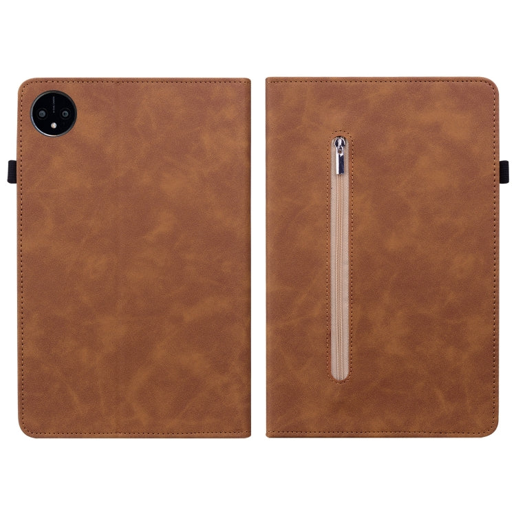 For Huawei MatePad Pro 11 2022 Skin Feel Solid Color Zipper Leather Tablet Case