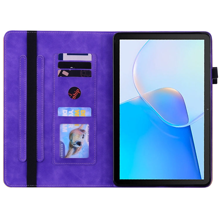 For Huawei MatePad SE Skin Feel Solid Color Zipper Leather Tablet Case