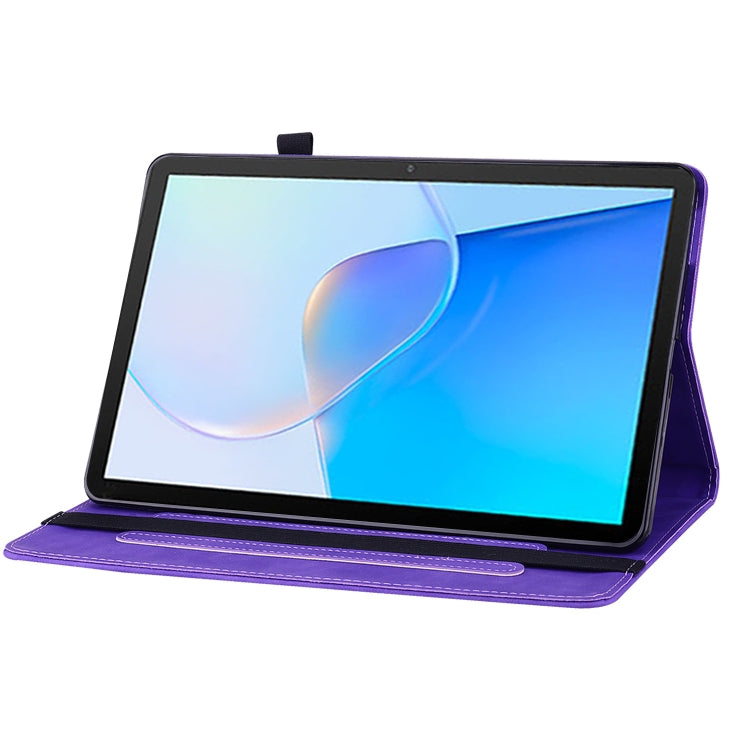 For Huawei MatePad SE Skin Feel Solid Color Zipper Leather Tablet Case