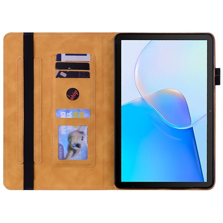 For Huawei MatePad SE Skin Feel Solid Color Zipper Leather Tablet Case