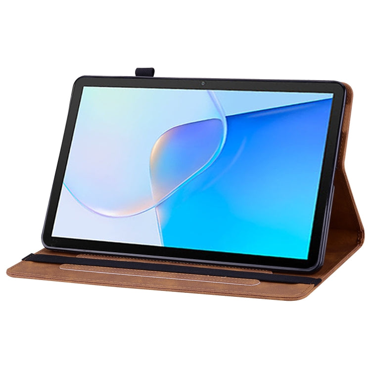 For Huawei MatePad SE Skin Feel Solid Color Zipper Leather Tablet Case