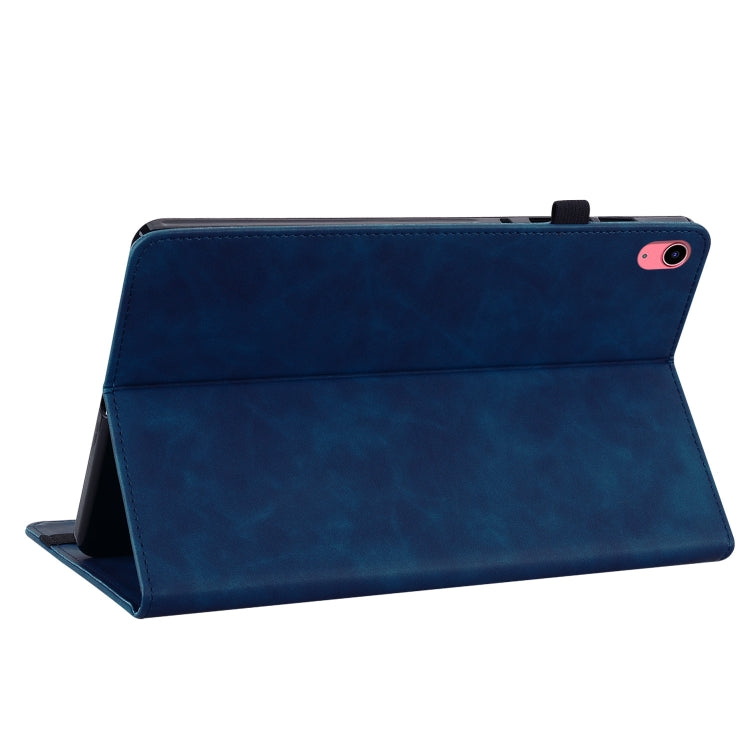 For iPad 10th Gen 10.9 2022 Skin Feel Solid Color Zipper Leather Tablet Case