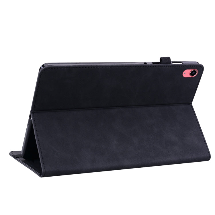 For iPad 10th Gen 10.9 2022 Skin Feel Solid Color Zipper Leather Tablet Case