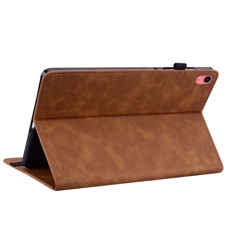 For iPad 10th Gen 10.9 2022 Skin Feel Solid Color Zipper Leather Tablet Case