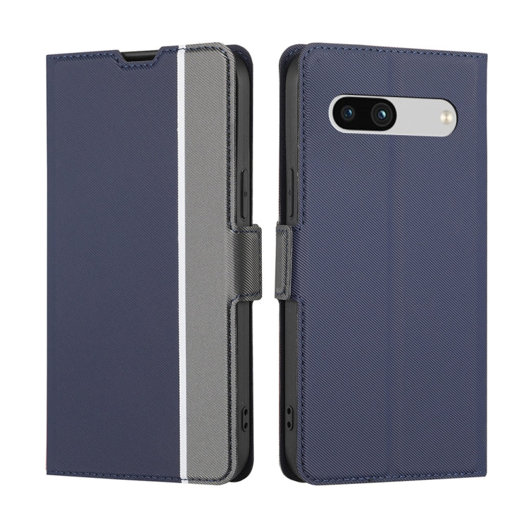 For Google Pixel 7a Twill Texture Side Button Leather Phone Case