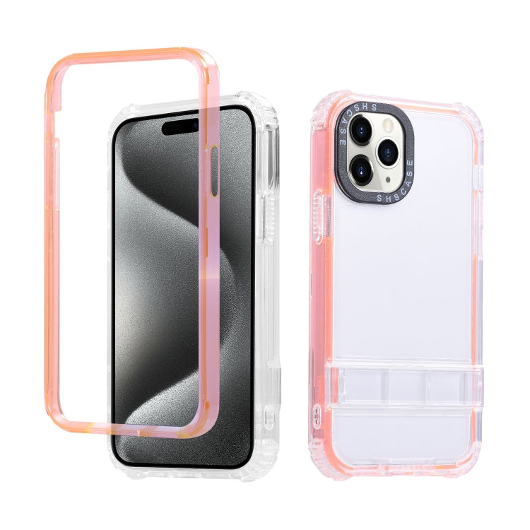 For iPhone 15 Pro Max 2 in 1 360 Invisible Holder Phone Case