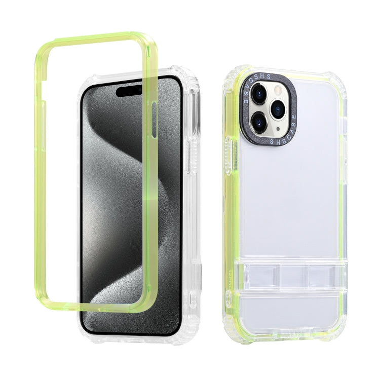 For iPhone 15 Pro Max 2 in 1 360 Invisible Holder Phone Case