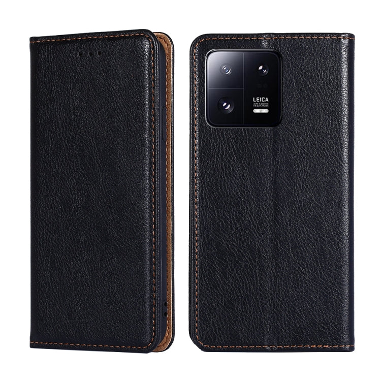For Xiaomi 13 Pro Gloss Oil Solid Color Magnetic Leather Phone Case
